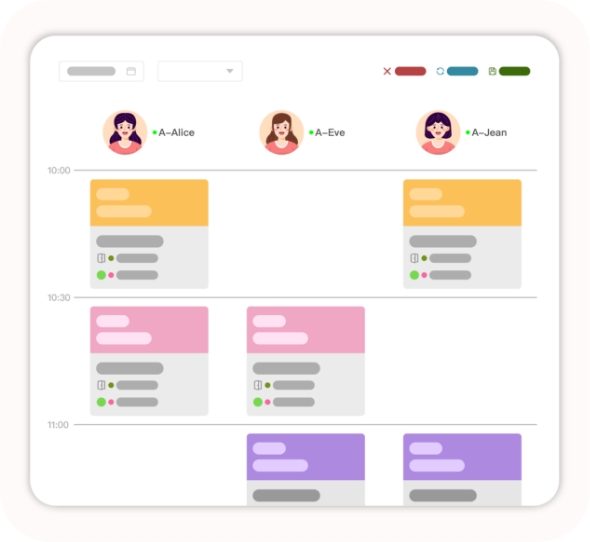 靈活標記美容師的預約及休息時間圖片